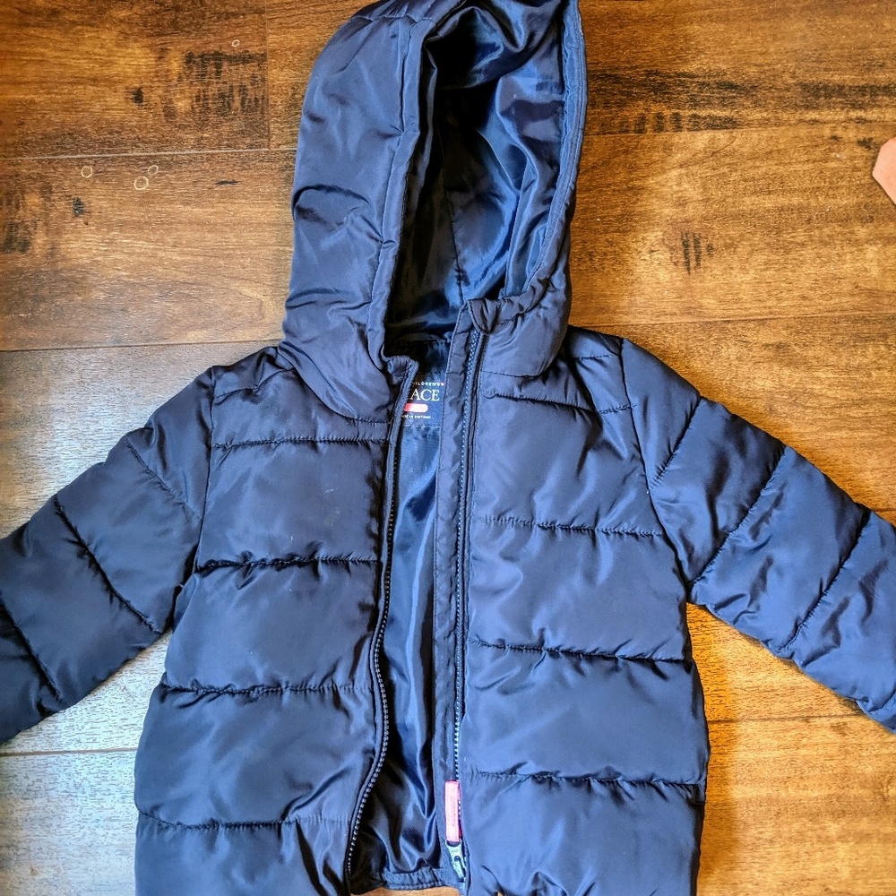 Children's place TCP puffer jacket coat navy girls